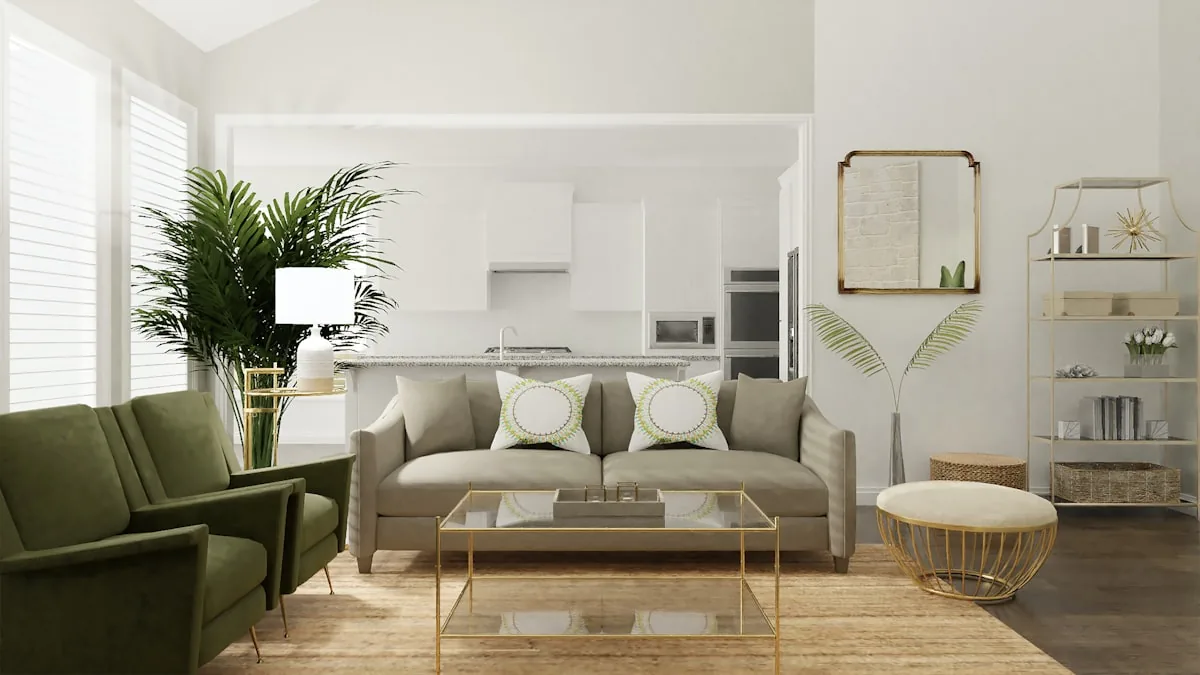 A clean, bright and cosy home interior