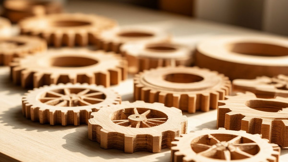 AI assistant for a profession, tuned to your tasks rather than universal: wooden gears on a table